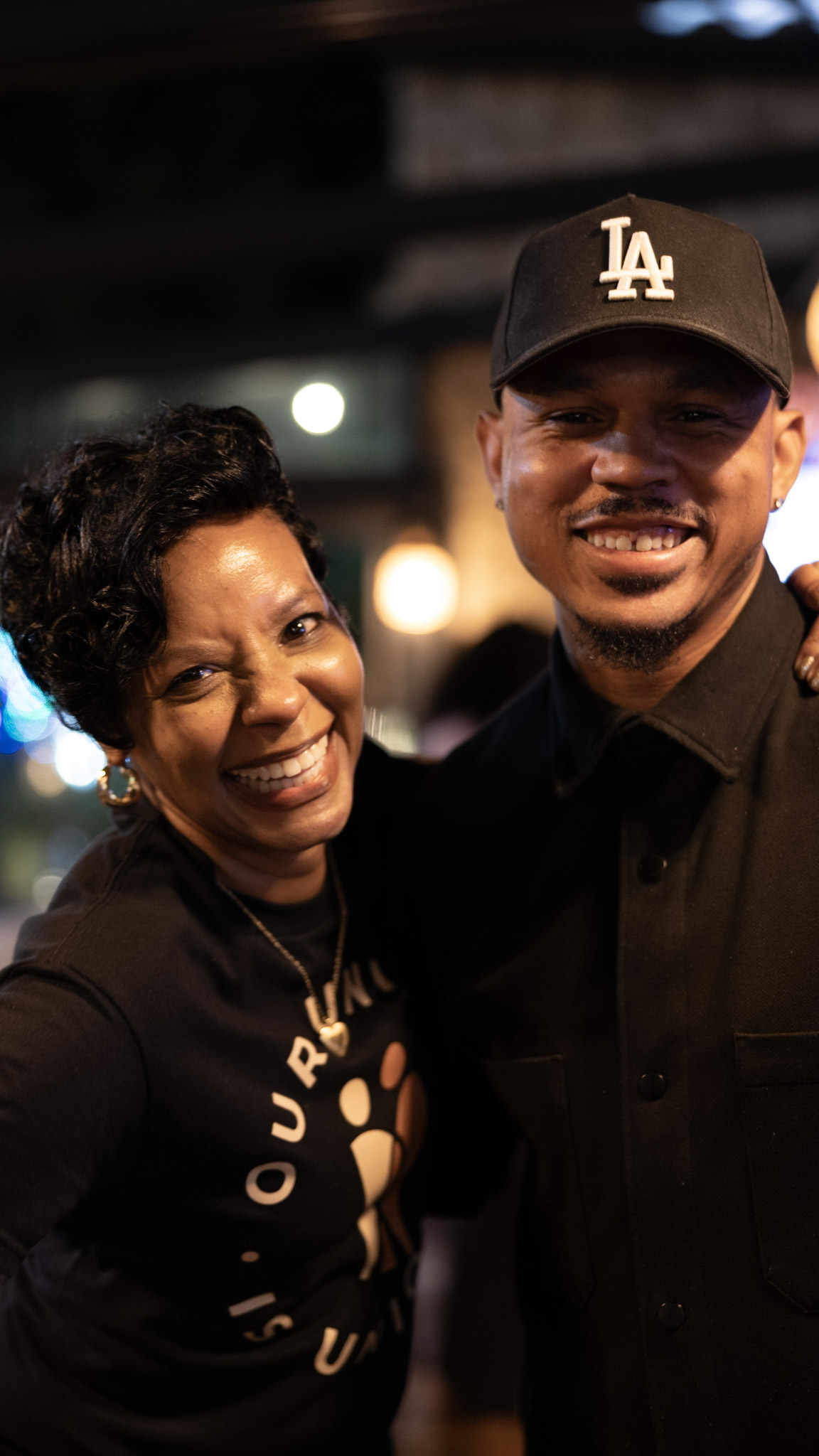 Precious sharing a joyful moment with her son